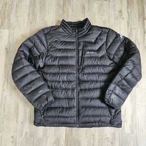Eddie Bauer Men's First ascent Eb800 Down Black Puffer Jacket Large